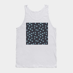 Polka Dots - Turquoise & Gray Tank Top